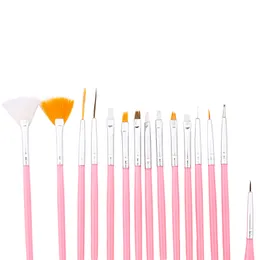 15pcs/Set Fondant Cake Pinsel DIY Zuckerhandwerk Back Dekoration Werkzeuge Kuchenstiftpaste für Fondantmalerei