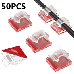 5/20/50pcs de cabos USB Cabra Organizador clipes de mouse wire fone de fone de ouvido Managem