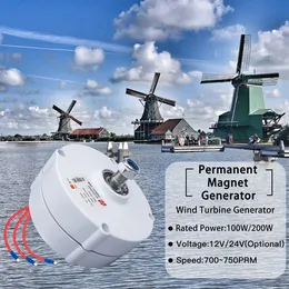 DIY 600r/m 200W 12/24V Permanent Magnet AC Alternator Wind Turbine Generator For Vertical Horizontal 200W Wind Turbine Generator