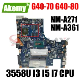 Moderkort NMA271 NMA361 Moderkort för Lenovo IdeaPad G4070 G4080 Laptop Mainboard 2GB GPU 3558U i3 i5 i7 4th Gen CPU