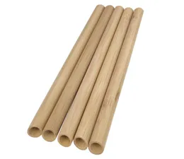 Bambu Straw Piknik Seyahat Kabarcığı Çay Bambu Tüp Tek Kullanımlık İçme Saman 100 Biyobozunur Doğal Eko Friendly3972443