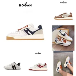 H630 Ny designer casual Hogans Womens Man Summer Fashions Simple Smooth Calfskin Ed Suede Leather High Quality Hg Sneaker Storlek 38-45 Rinnande skor