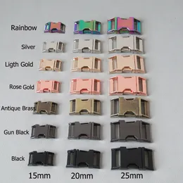 10PCS 15mm 20mm 25mm Webbing Heavy Metal Breakaway Release Buckle For Pet Dog Collar Paracord Sewing Diy Accessories Clip Buckle