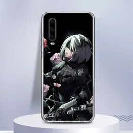 2b Nier Automata Anime Telefone para Huawei P30 Lite P40 P20 Pro P10 P50 Mate 40 30 20 10 Arte Capas macias personalizadas Fundas coqu