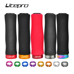 Litepro Ultra-light Single Side Locking Sponge Handgrip MTB Mountain Bike Folding Bicycle Handle Grips Handlebar 74g