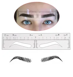 10 stycken Mikroblading Eyebrow Stencils Stickers Permanenta Makeup Supplies Disponible Eyebrow Mold Mall Ritning Guide3272120