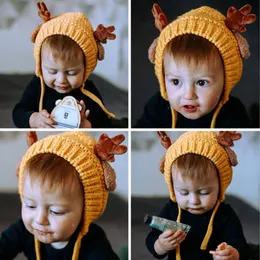 Inverno densamente calda e lussureggiante cappello da bambino grazioso occhi rana 1-5 anni Cappelli da caldo per bambini aurico