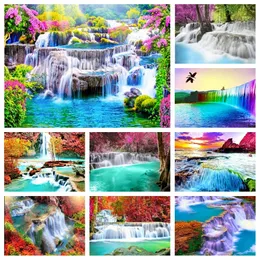 Momoarart Diamond Painting Waterfall Full Square Diamond Ramoidery Picco