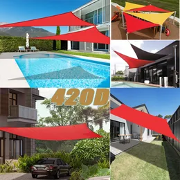420D Shade Sail Rectangle Triangular Awising Outdoor Terrace Canopy Swimming Waterproof Patio Canopy For Garden Camp Handing Yard
