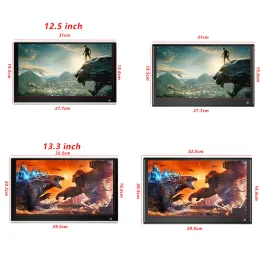 Android 11 Headtrest Monitor 13 Zoll IPS Bildschirmfahrzeuganzeige mit HDMI Out WiFi Bluetooth Spiegelung Rücksitzwagen Video Player