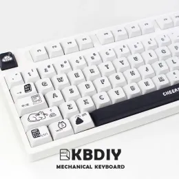 Tillbehör KBDIY 130 Keys/Set PBT KeyCap Sweet Cartoon Sweety Draw KeyCap XDA Profile DIY Anpassa för mekaniskt spel Keyboard English