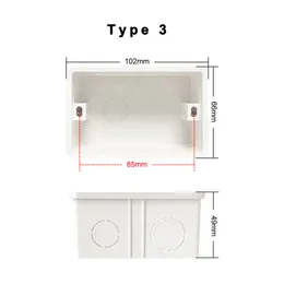 AVATTO Wall Mounting Box Internal/Surface Cassette White Box 86*86mm 102*66mm 140*68mm For EU/US standard Switch and Socket