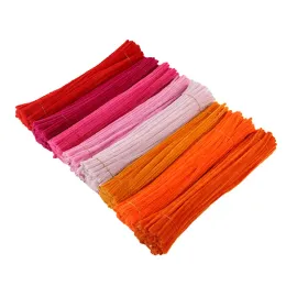 100pcs 30 cm Glitzer Chenille Stiele Pipe Cleaners Kinder Plüsch Bildung Bunte Pfeifenreiniger Spielzeug handgefertigtes DIY -Handwerksbedarf