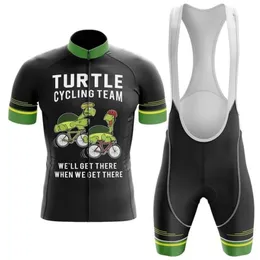 2022 Team Turtle Pro Cycling Jersey 19D Bike de bicicleta Gel Suit MTB Ropa Ciclismo Mens Summer Bicycling Maillot Culotte Clothing276V