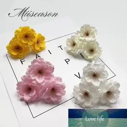 50pcs Cheap Soap Cherry blossoms Heads Romantic Wedding Valentine's Day Gift Wedding Banquet Home Decoration Hand Flower Art 218Y