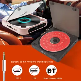 Spelare Portable CD Player 3.5mm USB HIFI Walkman Disc Digital Display Learning Retro CD Disc Support CD/MP3/WMA Retro Home Audio Player