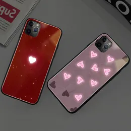 Luce di chiamata LED Flash Up Case di telefono per Samsung S23 S22 S20 Fe 5G Nota 20 Ultra Nota 10 Plus Copertura luminosa di controllo intelligente