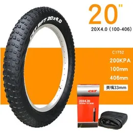 20 polegadas de bicicleta de neve pneu 20x4.0 ATV Tire Beach Bike Tire City Bike Electric Bicky Bicycle pneus Interior Tubo 100-406 Tire Fat Ebike