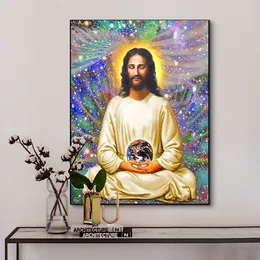 5D Diamond Painting Kit Religious Figures Full Round DIY Cross Diamond Embroidery Rhinestone Mosaic Home Decor Painting Craft