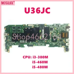 Motherboard U36JC i3380m/i5460m/i5480m CPU GT310M/1 GB Notebook Mainboard für ASUS U36JC U36J U36 Laptop Motherboard 100% getestet OK