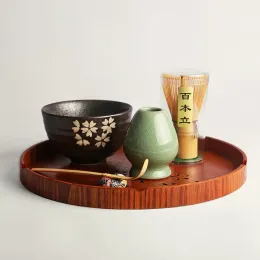 Conjuntos de chá japoneses Matcha Conjunto de pincel de bambu Bambu natura