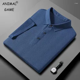 Magliette da uomo a manica corta t-shirt a secco veloce fresco e traspirante con polo estivo business casual sudore che assorbono il top di colore solido