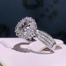 Продажа новой инкрустированной квадратной принцессы Кольцо творческая геометрия, обручальное кольцо, размер 512 0309018077911