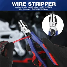 Workpro da 7,5 pollici diagonali pinze filo stripper coletteri per cavi elettrici taglio snip snii a filo pinza