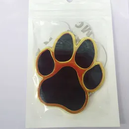 Karakter 3D metal tasarım arabası sticker hayvan pençeleri köpek ayı pençe ayak izi çıkartma kamyon rozeti ev duvarı diy kaplama dekorasyon