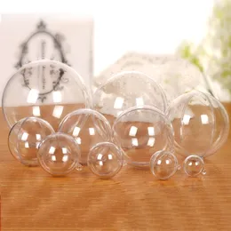 5-10 cm Ball Christmas Plastica Trasparente Ornamento aperto Ornamento di Natale Decor sospeso Decor in pendente Presente Candy Gift Box