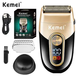 Shavers kemei km3209 ricaricabile rasoi barba rasoio elettrico uomini rasoio elettrico rasoio galleggiante per capelli rasatura