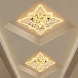 حديثة LED Crystal Butterfly Seiling Lights غرفة المعيشة مصباح سقف ممر الممر الممر