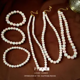 Französisch gefärbte Perle Armband Set modisch und High -End -Neckketten 2024 Neues leichte Halskette -Accessoires für Frauen