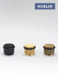 Nurlin Brass 안정적인 새로운 구조 실내 및 실외 게이트 용 knurled 도어 스토퍼 조절 가능한 3cm 높이 쉬운 설치 홀더