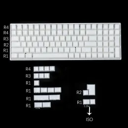 Accessories 120 Keys ABS ANSI ISO 1.5mm Blank Milk Fog OEM Profile Shine Through Keycap For MX Mechanical Keyboard RGB GK61 96 84 68 108 87