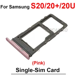 Branco azul para Samsung Galaxy S20 Plus S20ULTRA Única e dupla SIM Card SIM Bandejas de soquete Slot Slot Repair peças de substituição