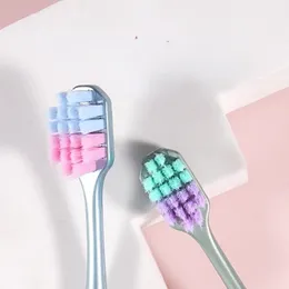 Macaron Toothbrush Million nano bristle adult toothbrush tooth deep cleaning tool
