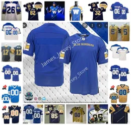 CFL CFL Winnipeg Blue Bombers Jersey Eric Lofton 5 Willie Jefferson 90 Casey Sayles 95 Jake Thomas 96 Ricky Walker 4 Adam Bighi9171607