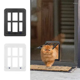 Cat Carriers Doggy Door Pet Strong And Durable Safe F-lip Lockable Magnetic Screen Outdoor Dogs Cats Window Double Design Gate