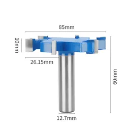 Yusun Six Blade Z6 T Type Slotting Cutter 6 Cutters Router Bit Woodworking Milling Cutter For Wood Bit Face End Mill Tools Tools