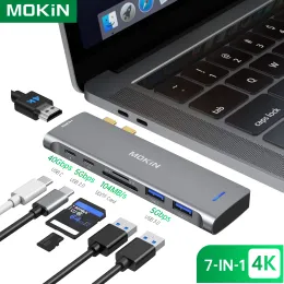 Hubs Mokin USB C Hub Multiport Adapter for MacBook Pro、CからHDMIハブドングルUSB Cラップトップおよびその他のタイプCデバイスに対応する