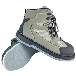 Men Fishing Shoes Wading Fishing Boots Felt or Rubber Sole Hunting Hiking Upstream River Reef Rock Fishing Shoes High Top Boots 240402