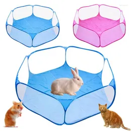 Katzenträger Haustier -Playpen Open Indoor / Outdoor Small Animal Cage Sechseck Baby Game Playground Zaun Puerta Perros Enclos Lapin Interieur