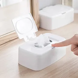 Wet Tissue Box Wet Wipes Dispenser Portable Tissue Box Cotton Swab Storage Box For Car Home Office Desktop Organizer