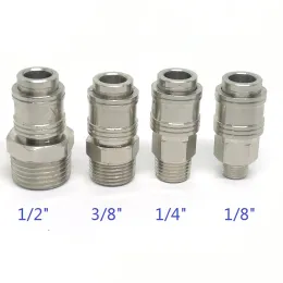 MINI European Style Pneumatic Quick Coupling External Thread Fittings 1/8" 1/4" 3/8" 1/2" Trachea Joint Air Hose Connector