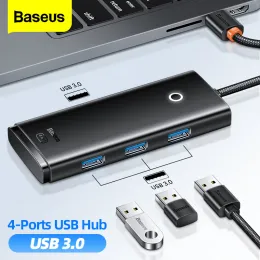 Hubs Baseus Lite Series 4port USB Hub Adaptador USB Tipo C para USB 3.0 Adaptador de divisor de cubo para laptop MacBook Pro iPad Pro USB Hub