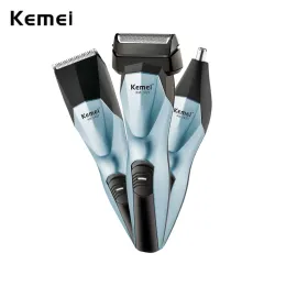 Shavers Kemei 1427 3in1 Multifunctional Men Electric Reciprocating Shaver Hair Trimmer Rechargeable Hair Clipper Nose Ear Hair Trimmer