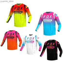 Koszulki rowerowe Topy Bat enduro koszulka z dół koszulka offroad dh camiseta motocykl T-shirt kobiety mężczyźni motocross odzież sportowa Y240410