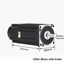 NEMA 34 STÄNGT SLOOP STEPER MOTOR HYBRID DRIVER ENKEL STEP SERVO KIT 12NM STÄNGT LOOP STEPER MOTOR MED BRAKE FÖR Z AXIS