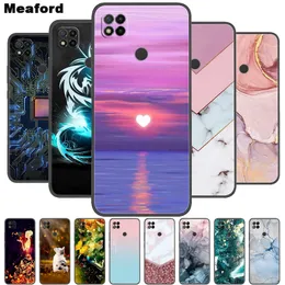 لـ Redmi 9C NFC Case Coque لـ Xiaomi Redmi 9C NFC / 10C SILICONE SOLICONE CLET CAT DOG COVER COST